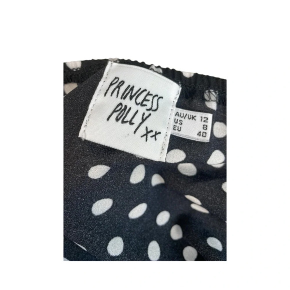 Princess Polly Her Jewel Black‎ & White Polka Dot Mini Dress Size 8 - Picture 10 of 10